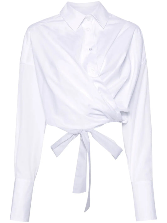 Cropped Wrap Shirt
