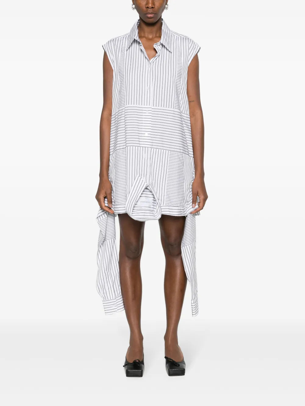 Upside Down Striped Shirtdress