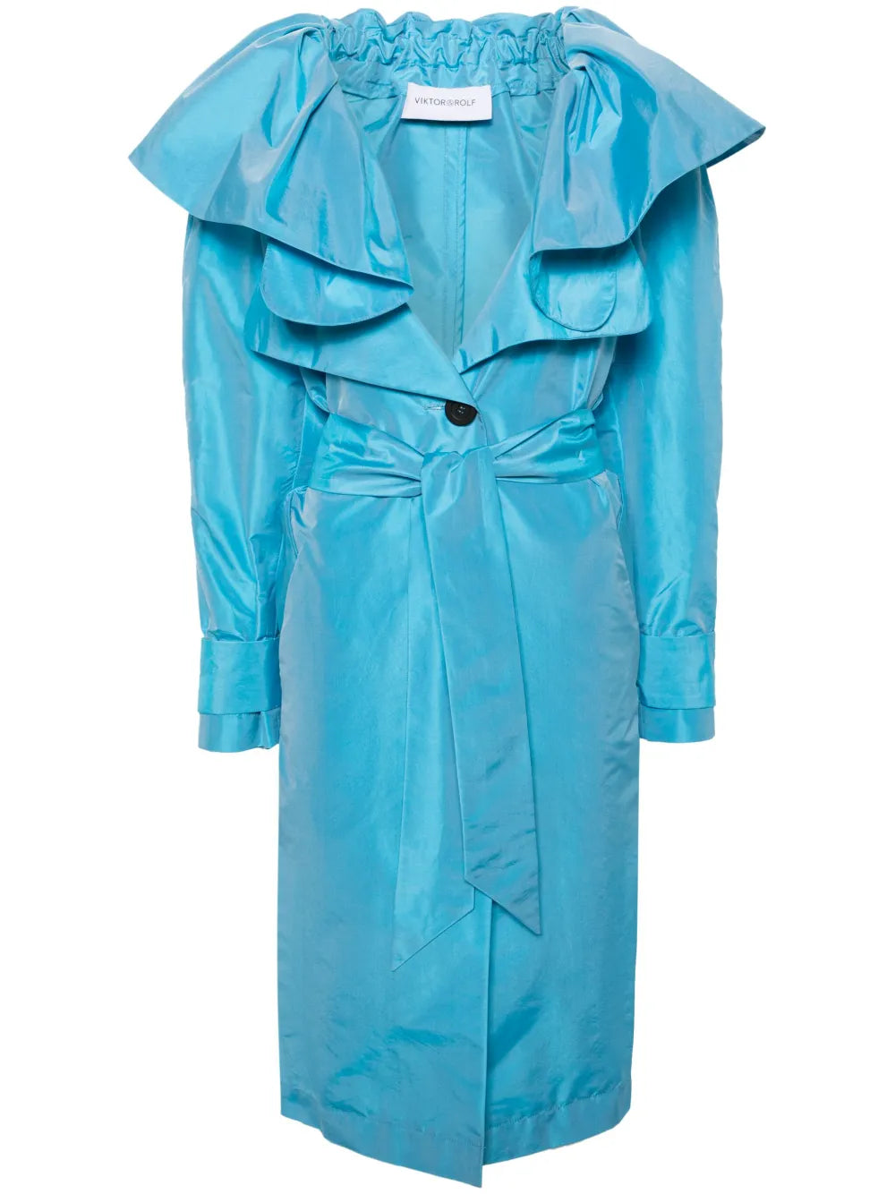 Belted Taffeta Trench Coat