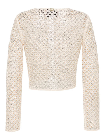 Beaded Mesh Cardigan
