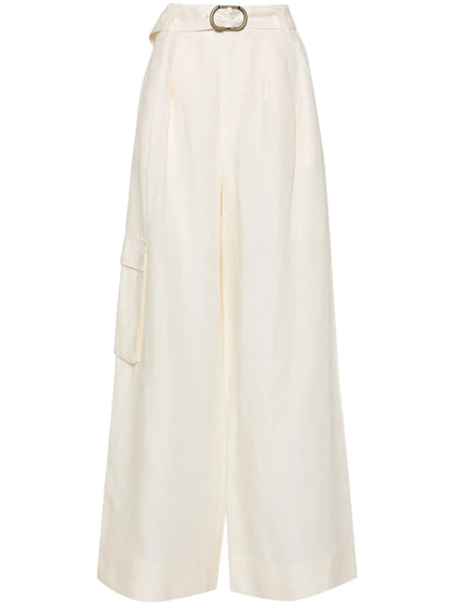 Belted Wide-Leg Trousers