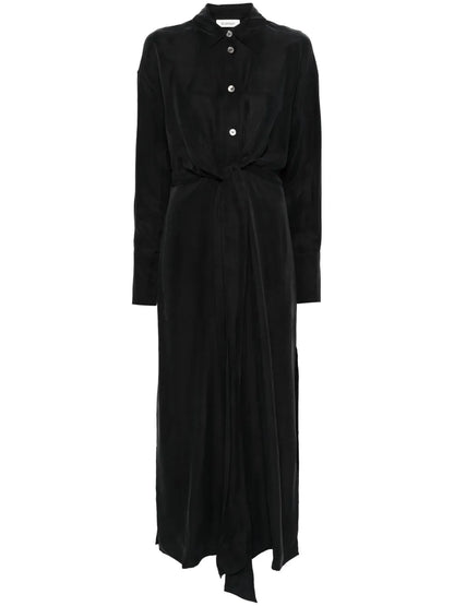 Textured Twill Maxi Dress