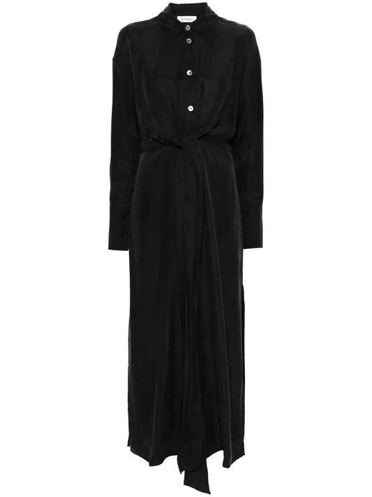 Textured Twill Maxi Dress