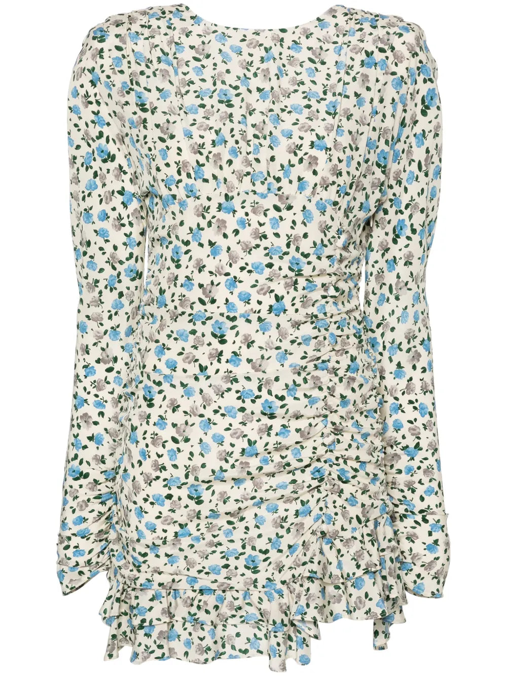 Floral-Print Silk Minidress