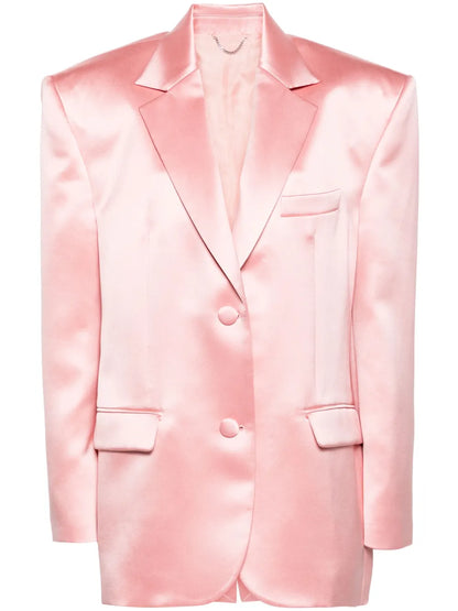 Single-Breasted Silk Blazer