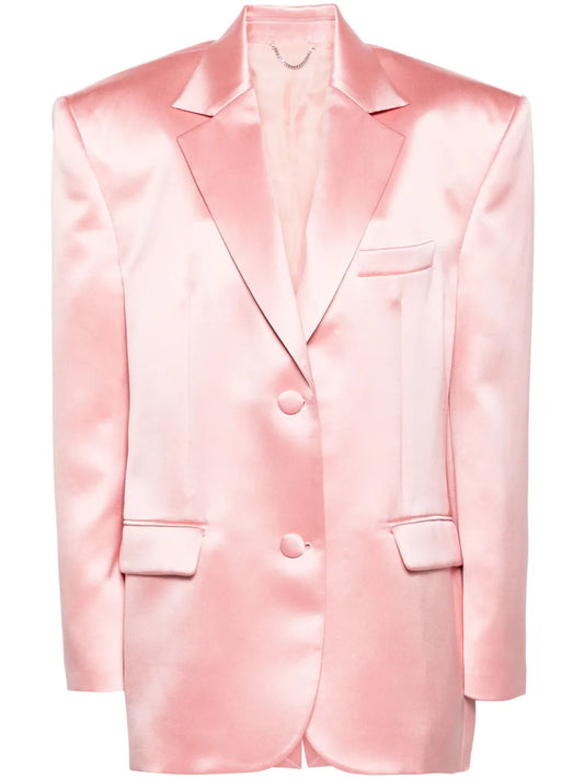 Single-Breasted Silk Blazer