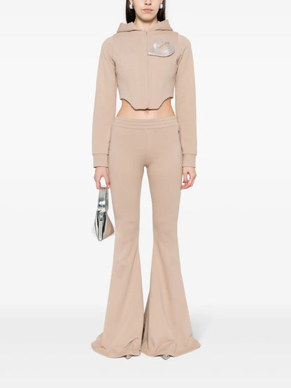 Flared Jersey Trousers