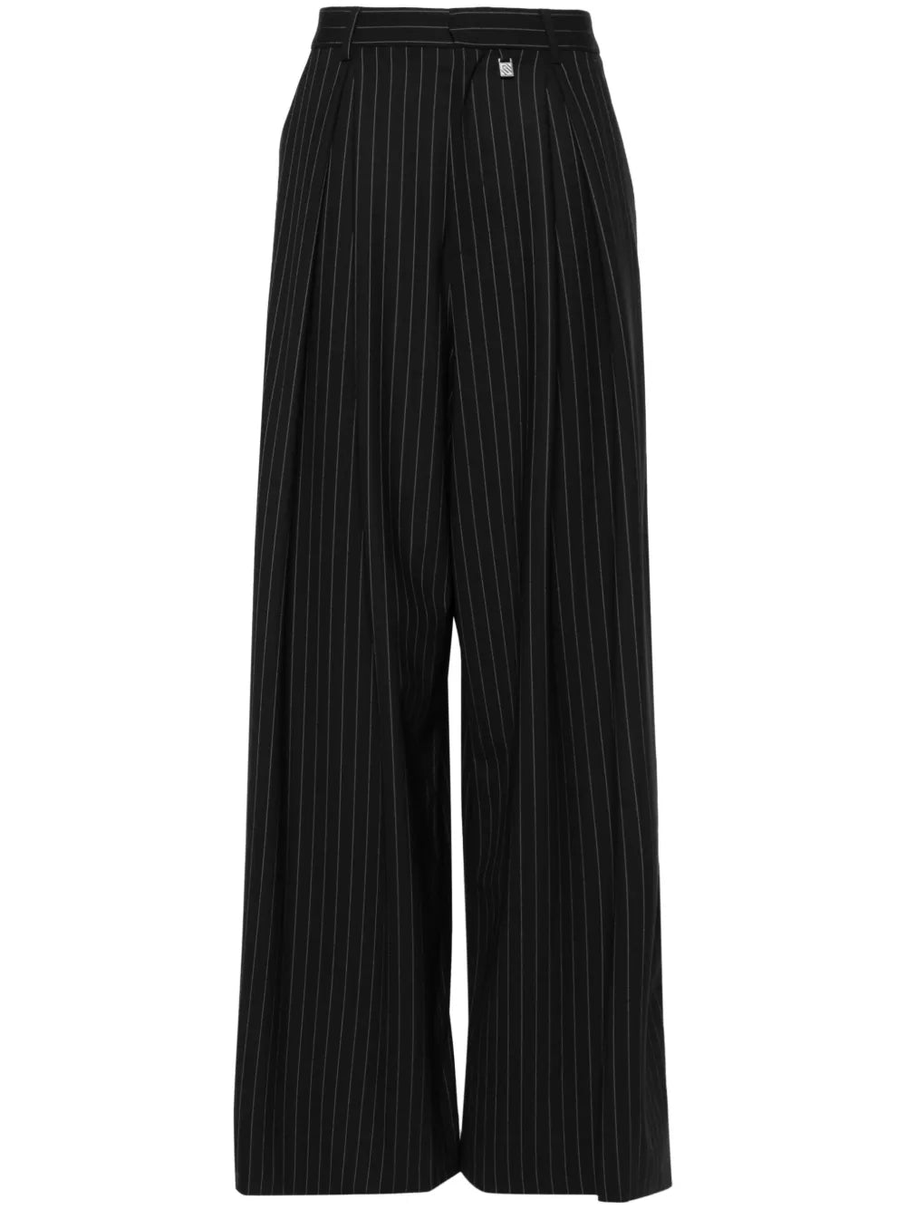 Pinstriped Flared Trousers