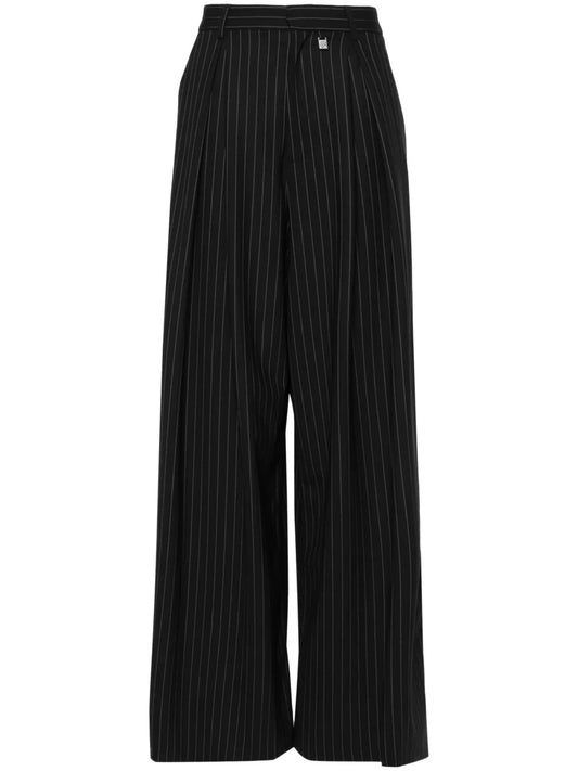 Pinstriped Flared Trousers