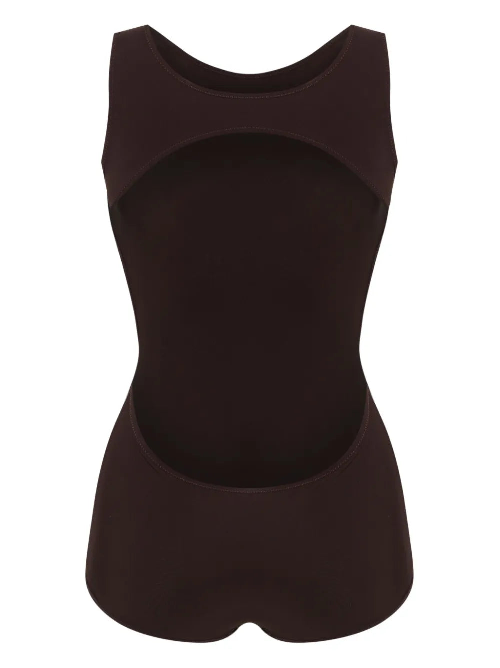Logo-Print Open-Back Swimsuit