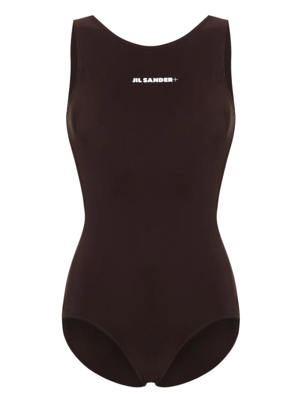 Logo-Print Open-Back Swimsuit