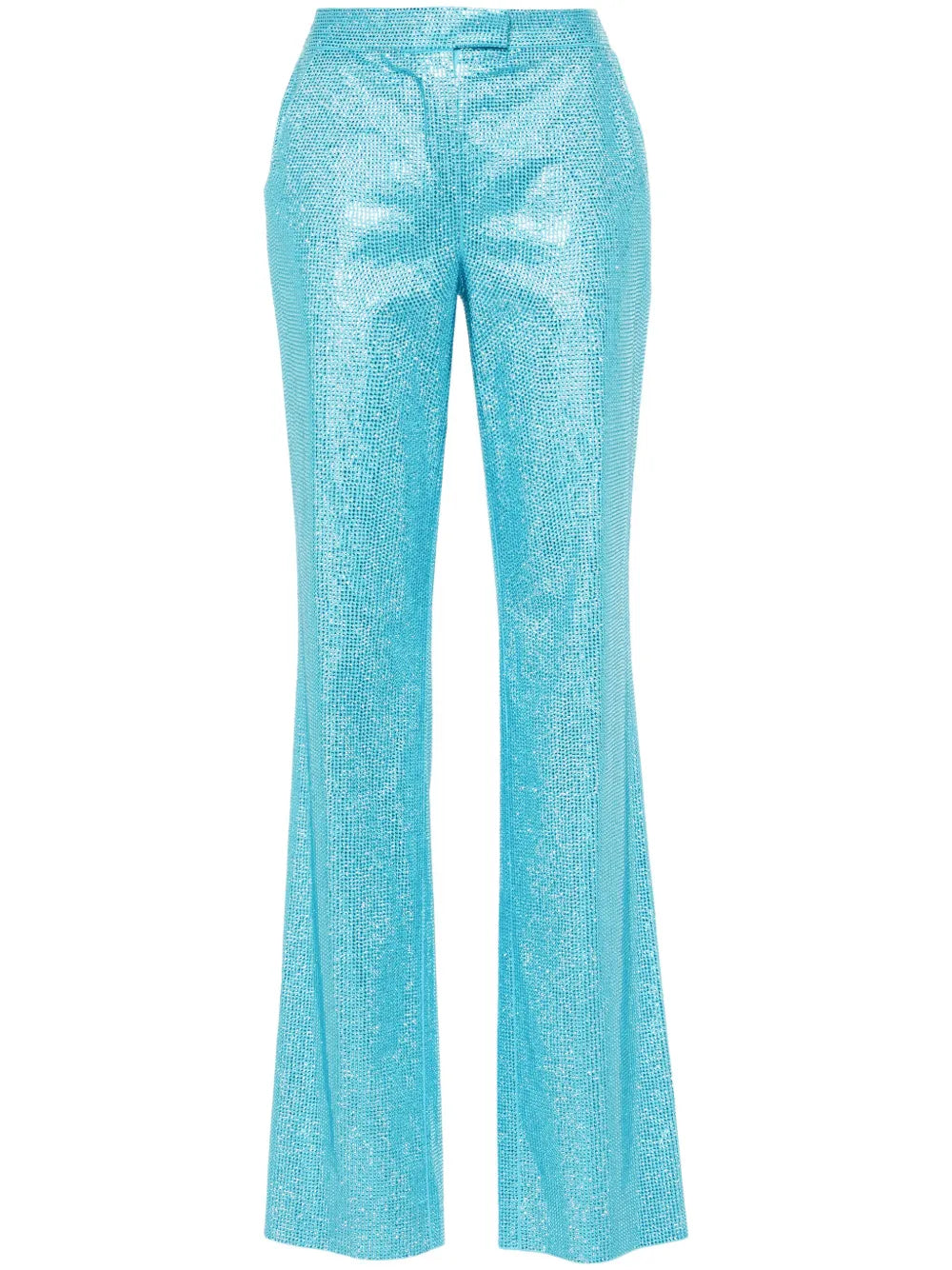 Rhinestone-Embellished Straight Trousers
