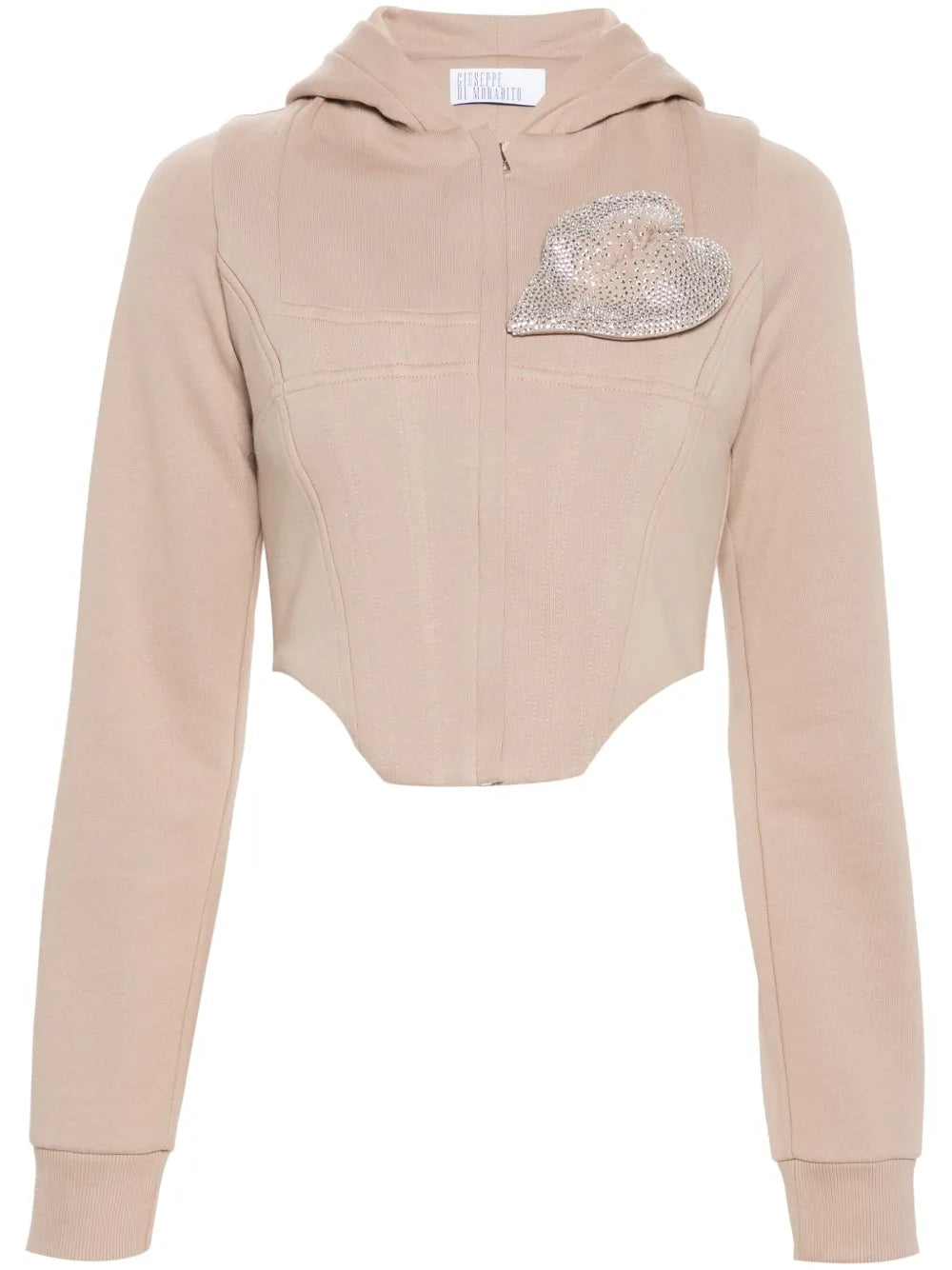 Rhinestone-Embellished Corset Top