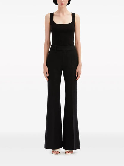High-Waisted Flared Trousers