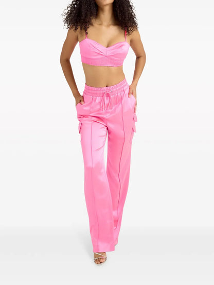 Nikola Pleat-Detail Crop Top