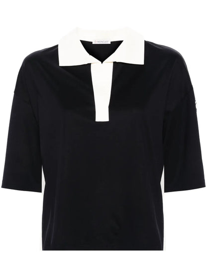 Logo-Patch Cotton Polo Shirt