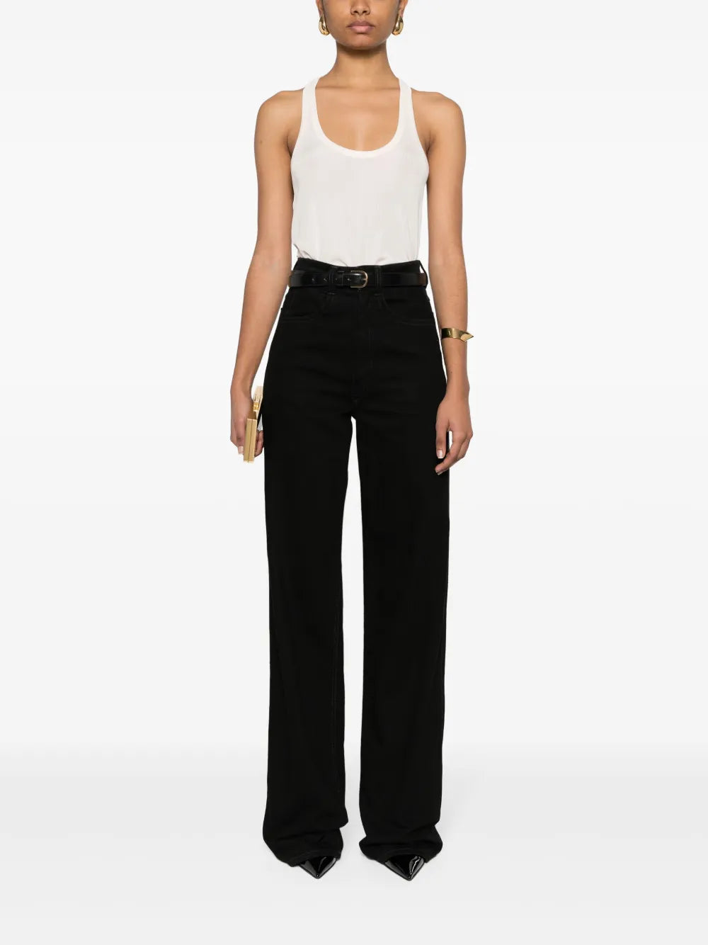 Ribbed-Knit Racerback Top