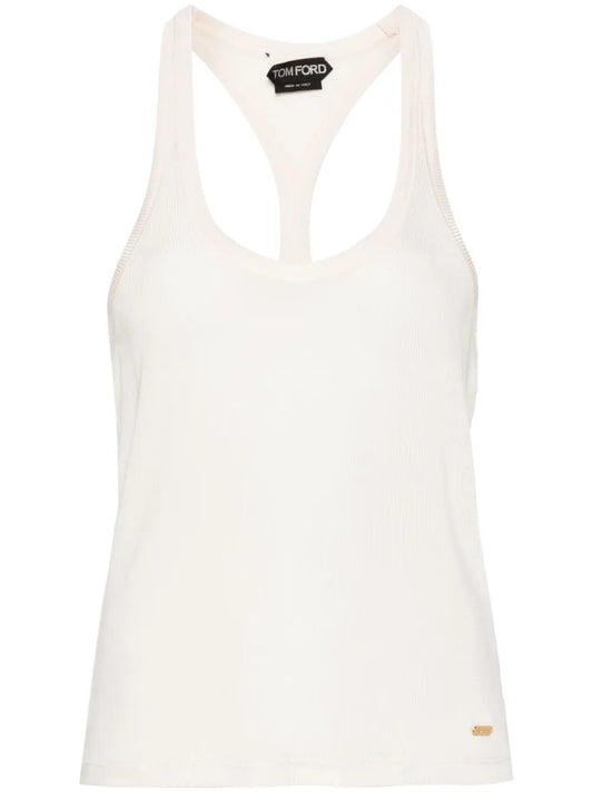 Ribbed-Knit Racerback Top