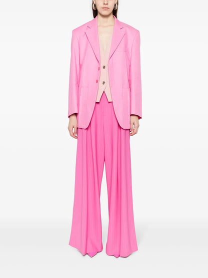 Pinstriped Flared Trousers