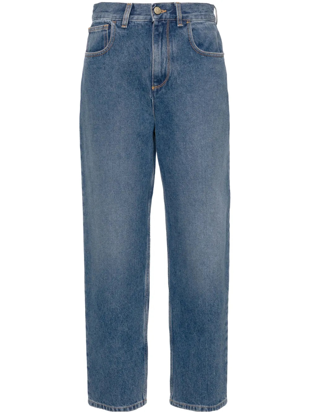 Mid-Rise Straight Jeans