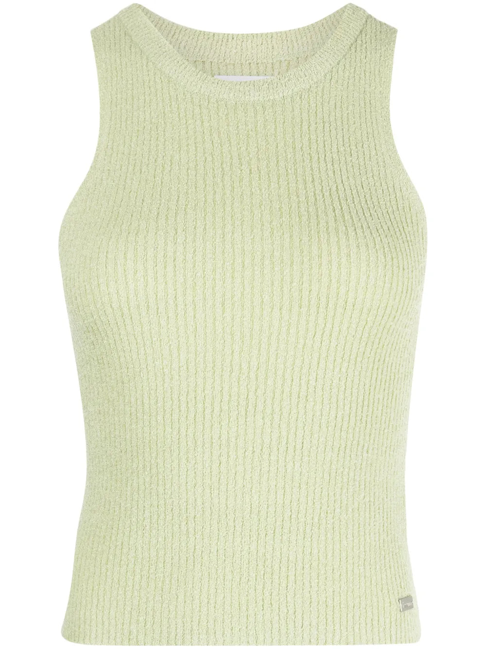Logo-Plaque Ribbed Tank Top