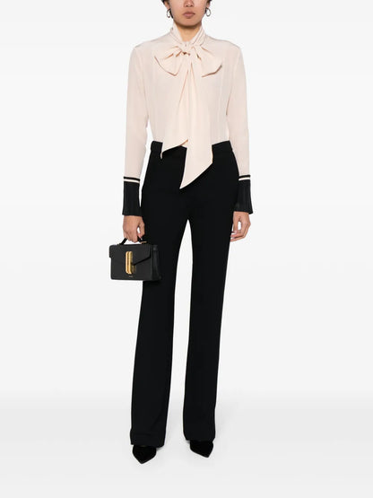 Pleat-Detail Silk Blouse