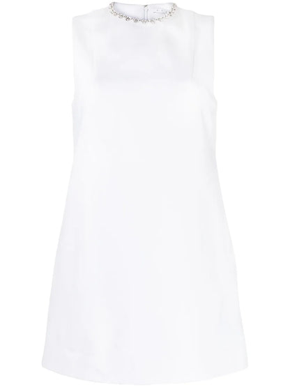 Crystal-Embellished Heart Mini Dress