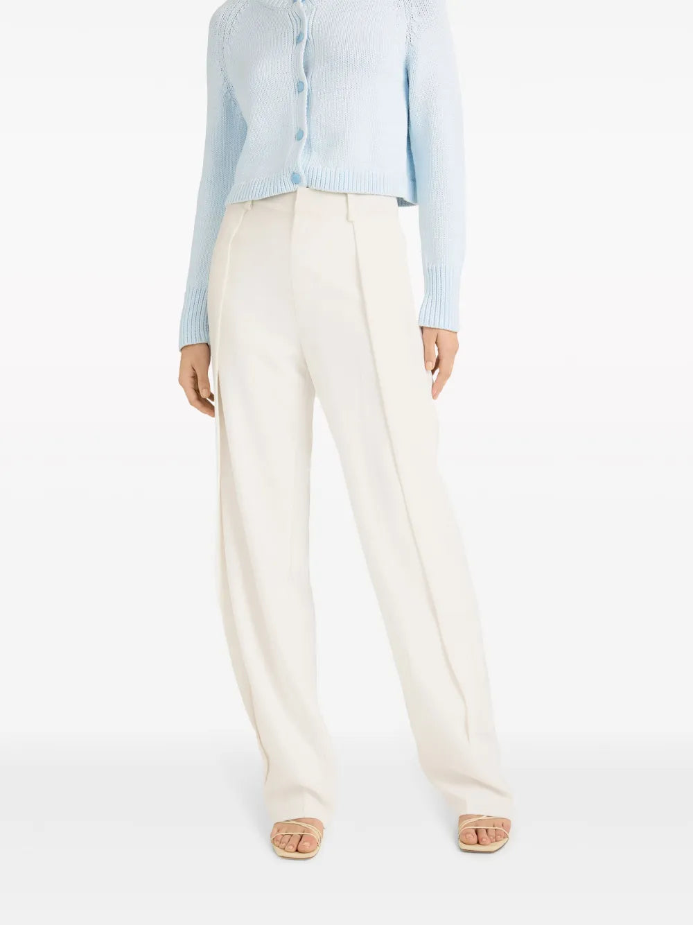 Becca Pleat-Detailing Tailored Trousers