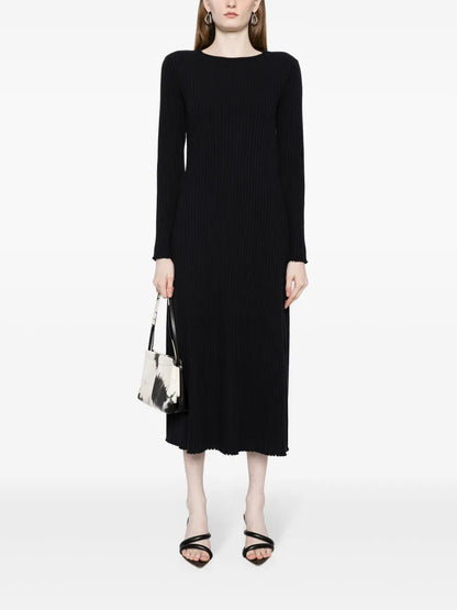Ribbed-Knit Midi Dress