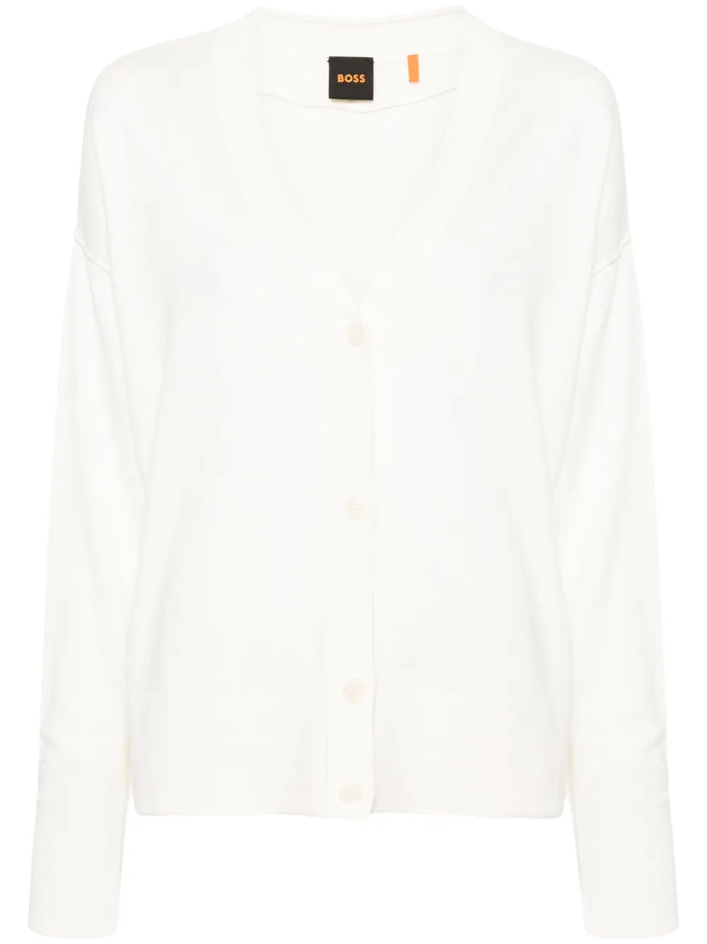 V-Neck Ribbed-Knit Cardigan