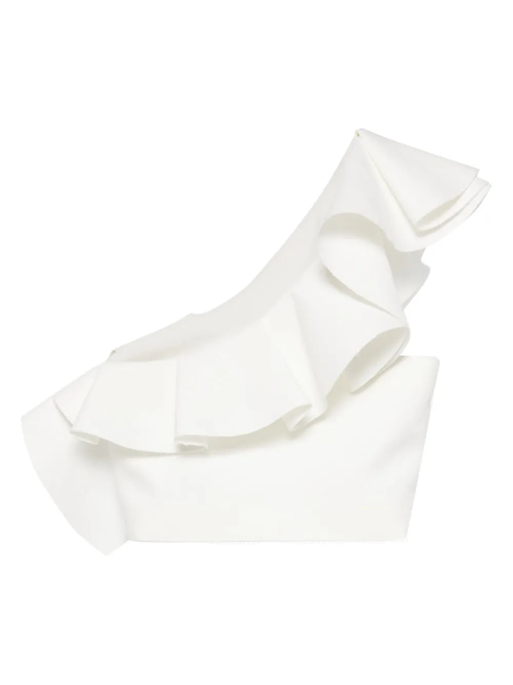 Ruffle-Trim One-Shoulder Cady Blouse