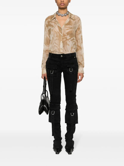 Graphic-Print Fluid Shirt