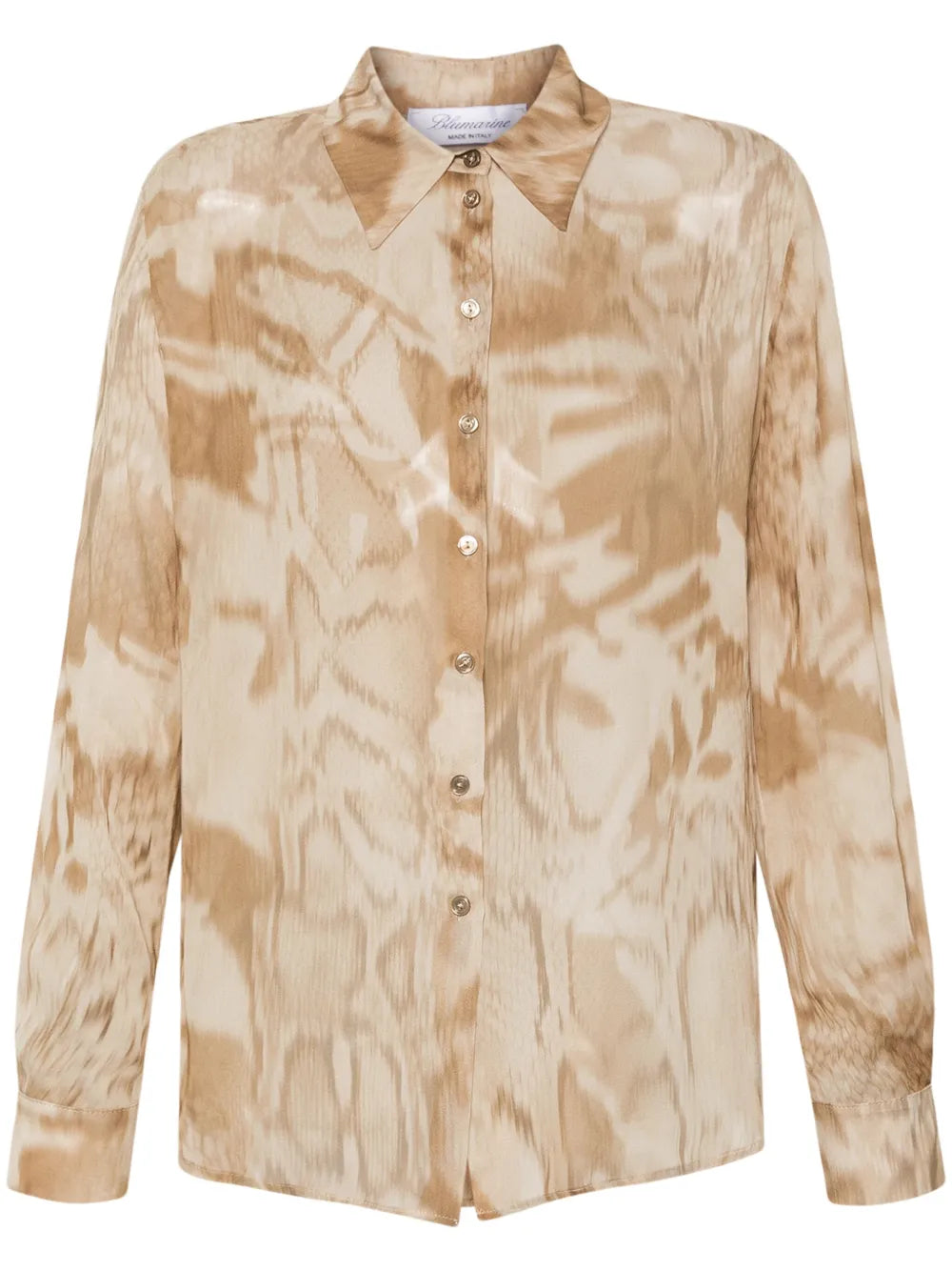 Graphic-Print Fluid Shirt