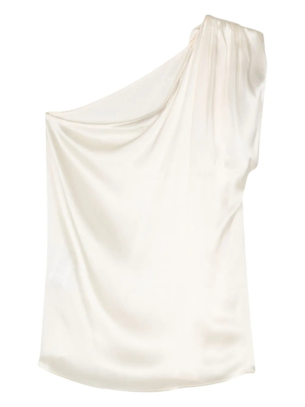 One-Shoulder Satin Top