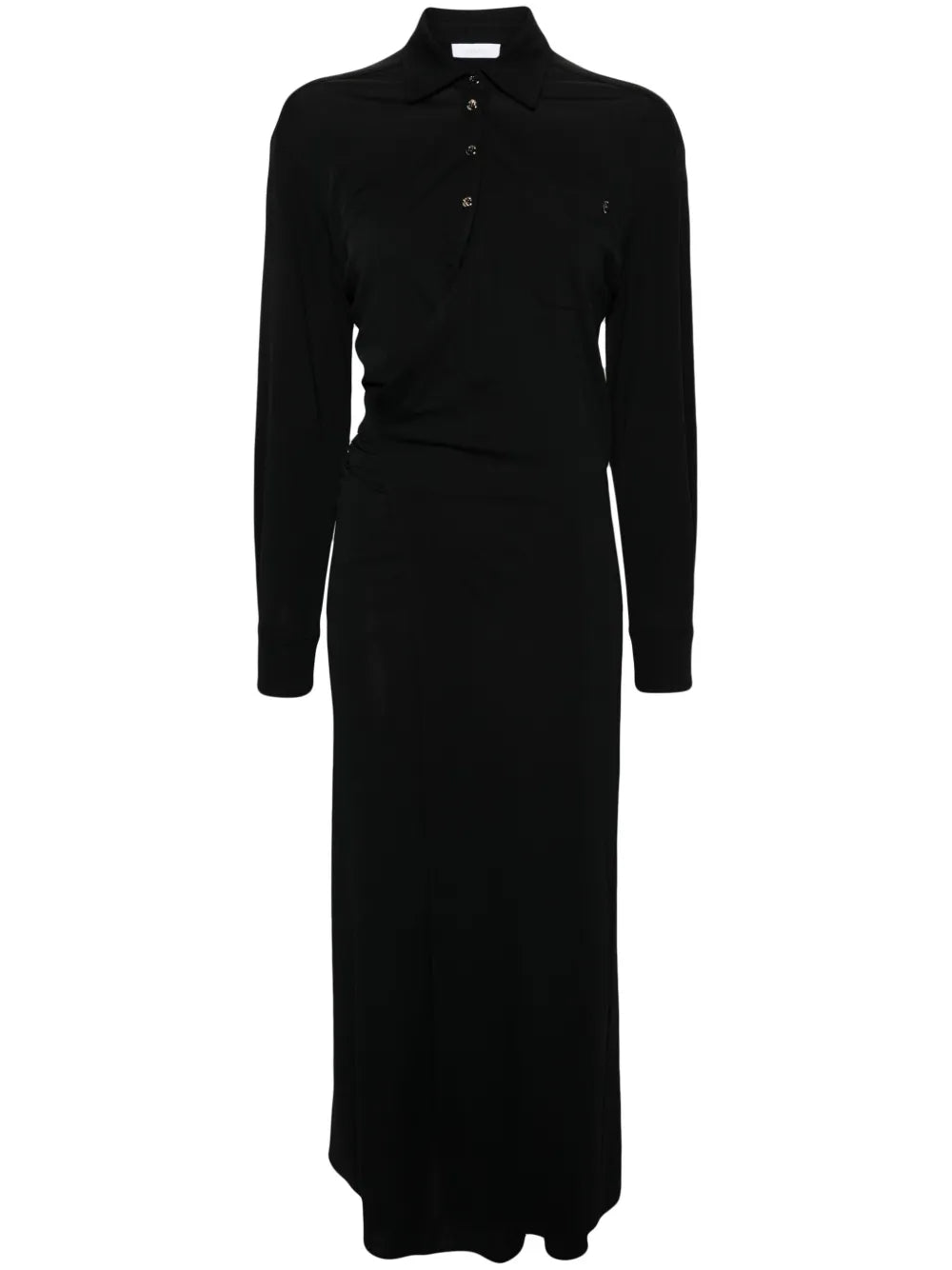 Ruched Midi Wrap Dress
