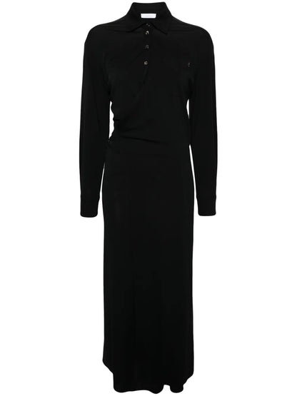 Ruched Midi Wrap Dress