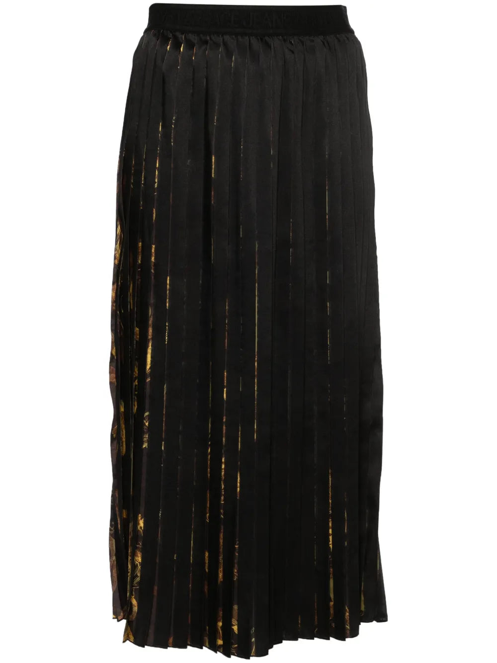 Watercolour Couture Pleated Midi Skirt