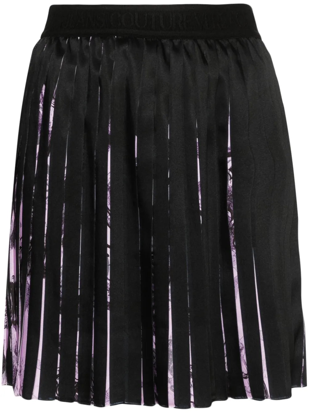 Watercolour Barocco Pleated Mini Skirt