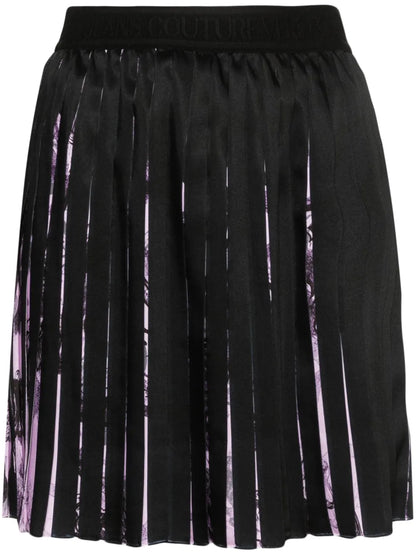 Watercolour Barocco Pleated Mini Skirt