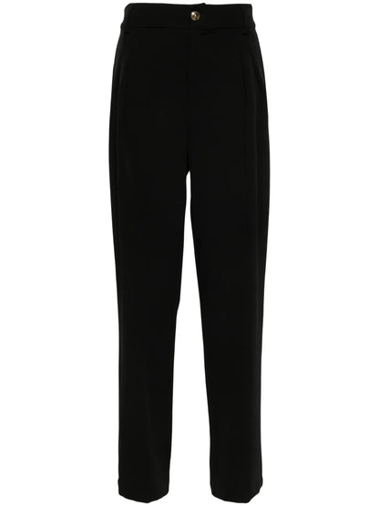 Wide-Leg Pleated Trousers