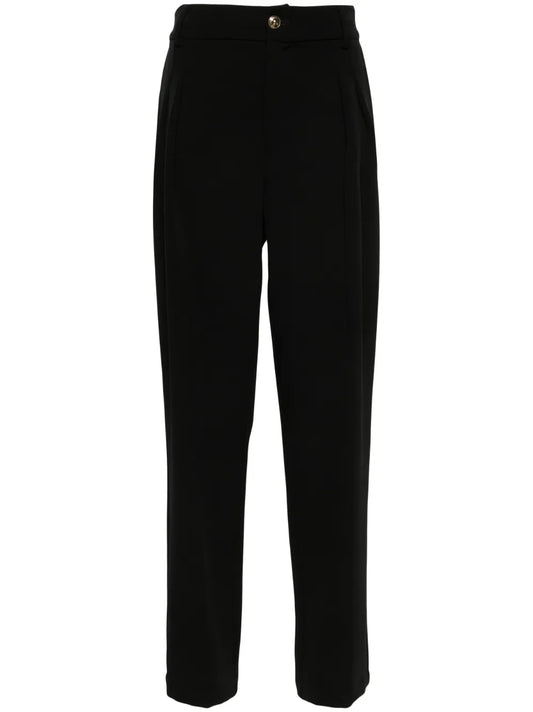 Wide-Leg Pleated Trousers