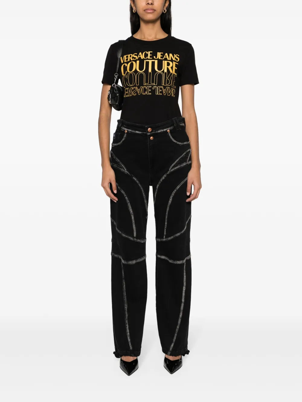 Piece Number Straight-Leg Jeans