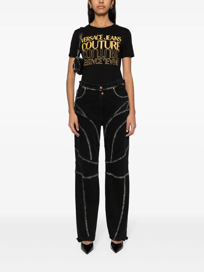 Piece Number Straight-Leg Jeans