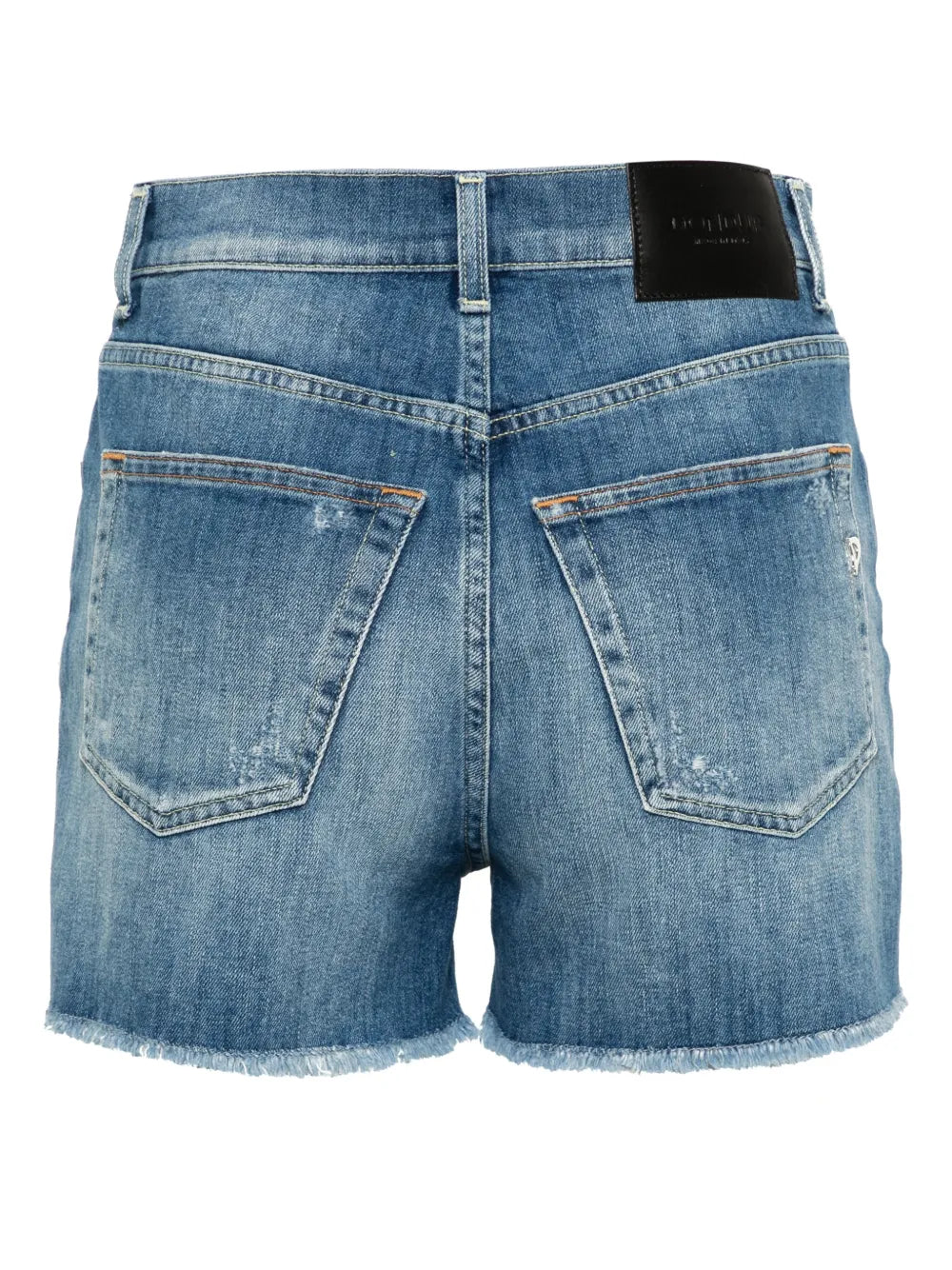 Mid-Rise Denim Mini Shorts