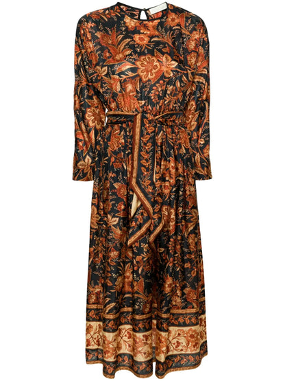 Junie Silk Midi Dress