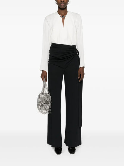 Wraparound-Design Palazzo Pants