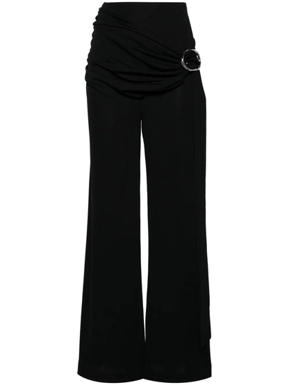 Wraparound-Design Palazzo Pants