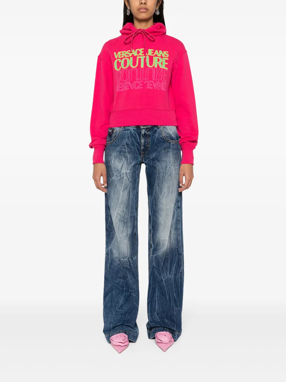 Upside Down Cropped Sweatshirt
