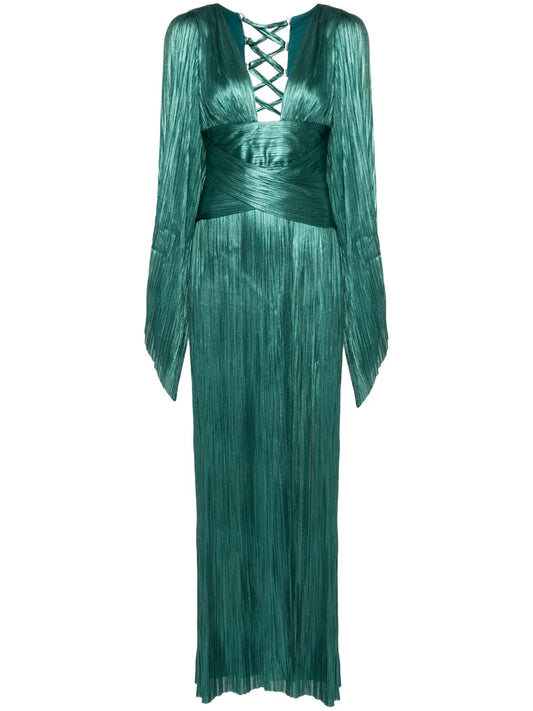Alana Plissé Silk Gown