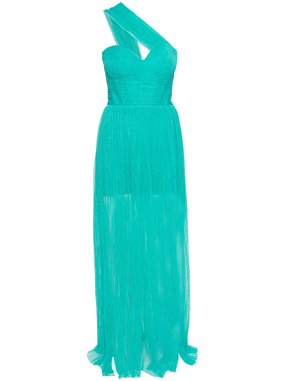 Freya Plissé Tulle Gown